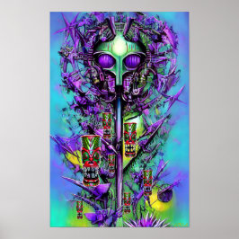 Dreaming of a Freaky Tiki Tree Poster
