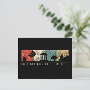 Dreaming of Greece Retro Distress Vykort