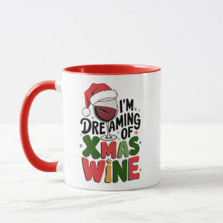 Dreaming of Xmas Wine – Festive Santa Mugg