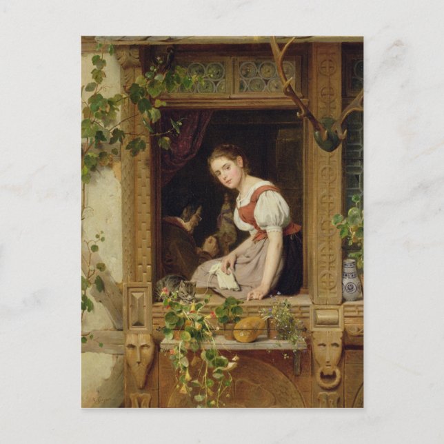 Dreaming på fönsterluckan vykort (Framsida)