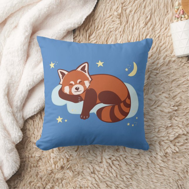 Dreaming Red Panda Kudde (Filt)