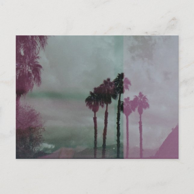 Dreaming Technicolor Handflatan Träd Vykort (Framsida)