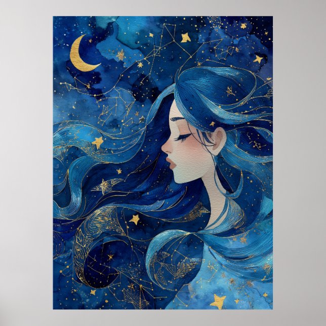 Dreaming Under Stars - Goddess Poster (Framsidan)