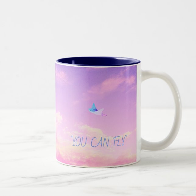 Dreamlike Flies Sting Ray Two Tone-kaffe mugg (Höger)