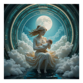 Dreamlike Maternal Cosmos Perfect Poster