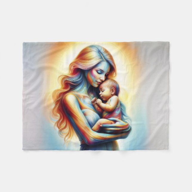 Dreamlike maternal-obligationsfantasi mor baby fleecefilt (Framsidan (Horisontell))