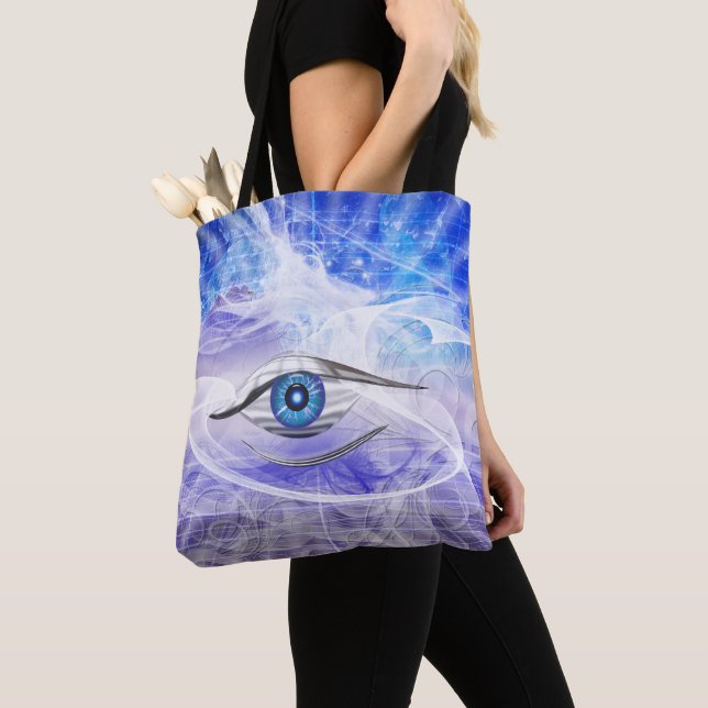 Dreamlike Mystical Cosmic Öga Tygkasse (Närbild)