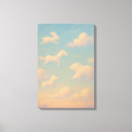 Dreamlike Pastel Animal Clouds Canvastryck