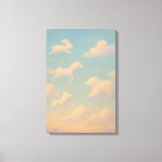 Dreamlike Pastel Animal Clouds Canvastryck
