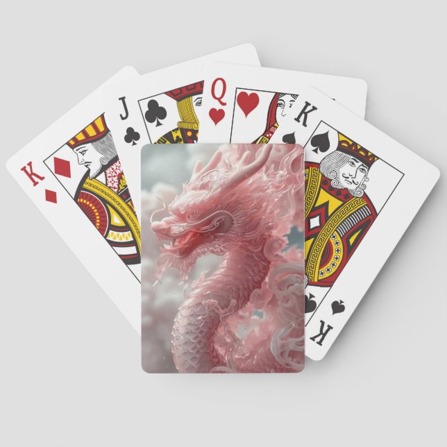 Dreamlike Rosa Dragon between Clouds Casinokort (Baksidan)