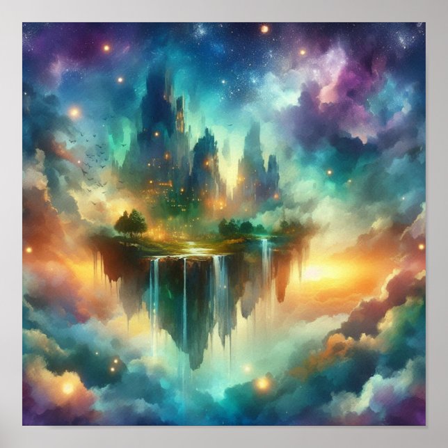 Dreamlike Sky Islands – Back to School Poster (Framsidan)