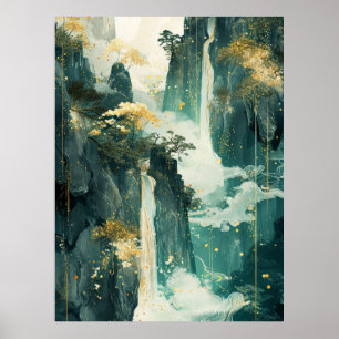 Dreamlike Surreal Bläck Paintings Poster