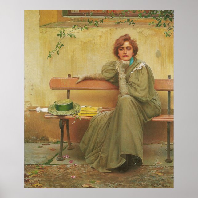 Dreams av Vittorio Matteo Corcos 1896 Poster (Framsidan)