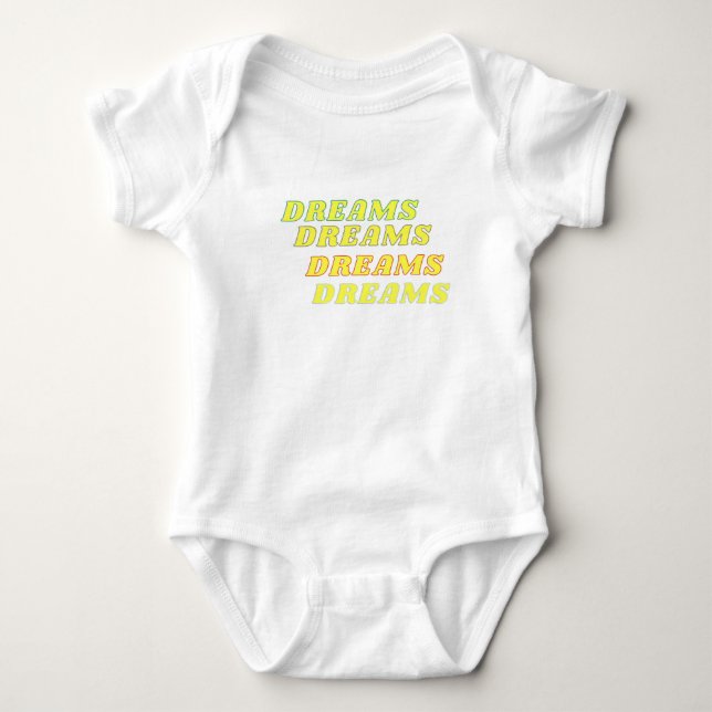 Dreams Baby White Bodykostym T Shirt (Framsida)