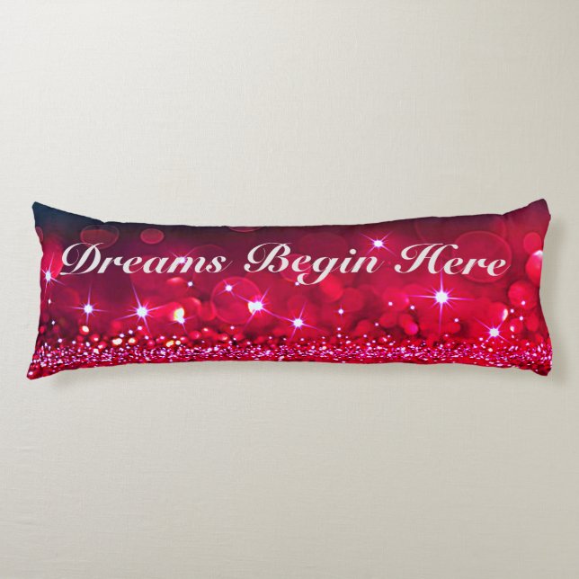 Dreams Begin here Gnistra Body Pillow Kroppskudde (Framsidan)
