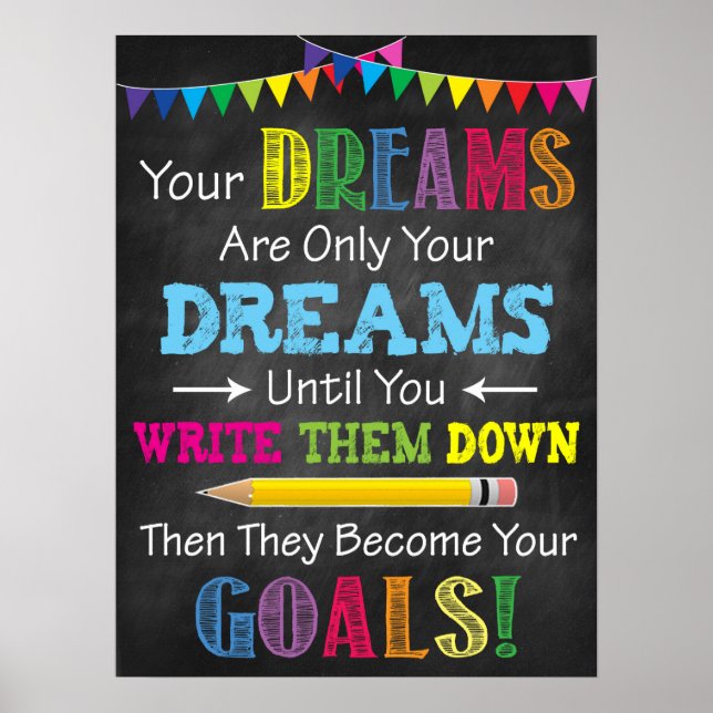 Dreams blir utskrivbara mål poster (Framsidan)