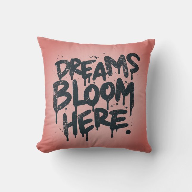 Dreams Bloom här Dekorativ kudde (Framsida)