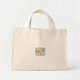 Dreams Bloom here Toit Bag Mini Tygkasse