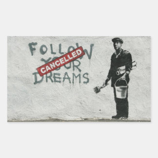 Dreams Canceled Rektangulärt Klistermärke