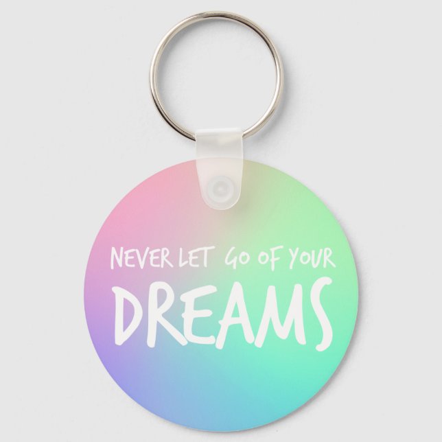 Dreams Confidence Attitude Goals Motivational Nyckelring (Framsida)