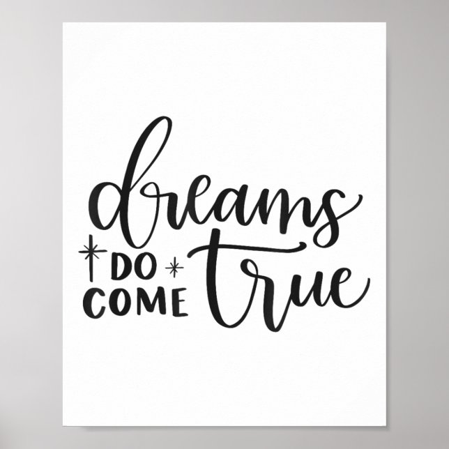 Dreams Do Come True Insrational Motivational Sitiv Poster (Framsidan)