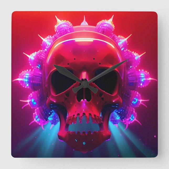 Dreams from the Skull Electric Fyrkantig Klocka (Framsida)