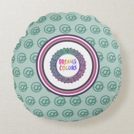 Dreams i Färg Rund Kudde