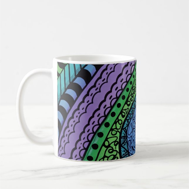 Dreams In Blue Abstract Coffee Mug Kaffemugg (Vänster)