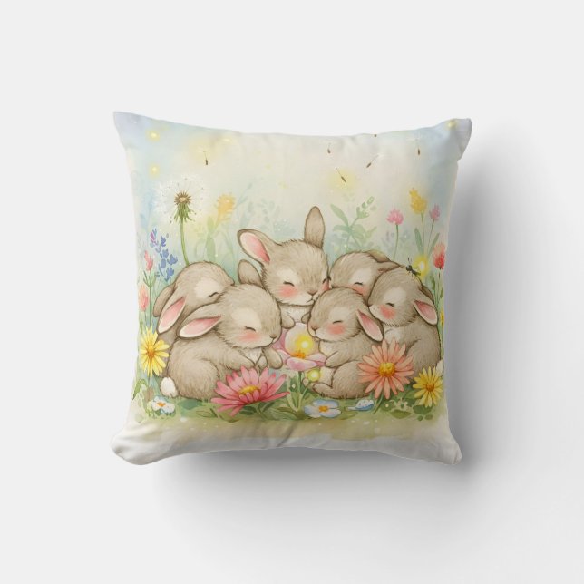 Dreams in Flowers, Bunnies Kudde (Framsida)