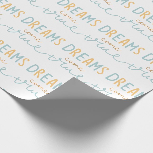 Dreams Kom True Script Boho Cute Presentpapper (Hörn)