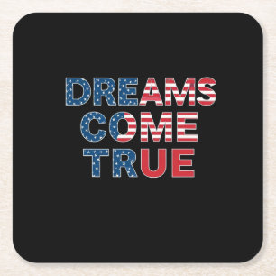 Dreams Kom True Underlägg Papper Kvadrat
