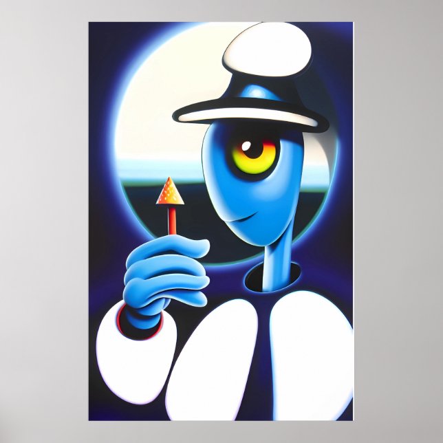 Dreams of a Blue Turtle Ken Gage Surrealist Poster (Framsidan)