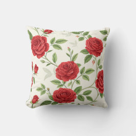 Dreams of Röd ros accent Pillow Square Kudde