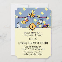 Dreams of Space Mobile Baby Shower-inbjudan Inbjudningar