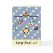 Dreams of Space Mobile Greeting Card