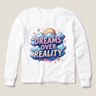 Dreams Over Reality – Cloud Aesthetic Design T Shirt