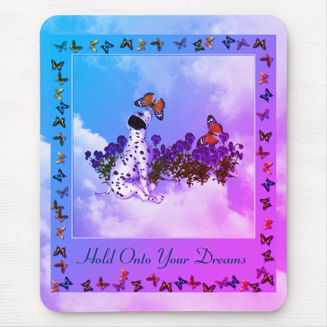 Dreams Puppy Butterflies Inspirational Musmatta (Framsidan)