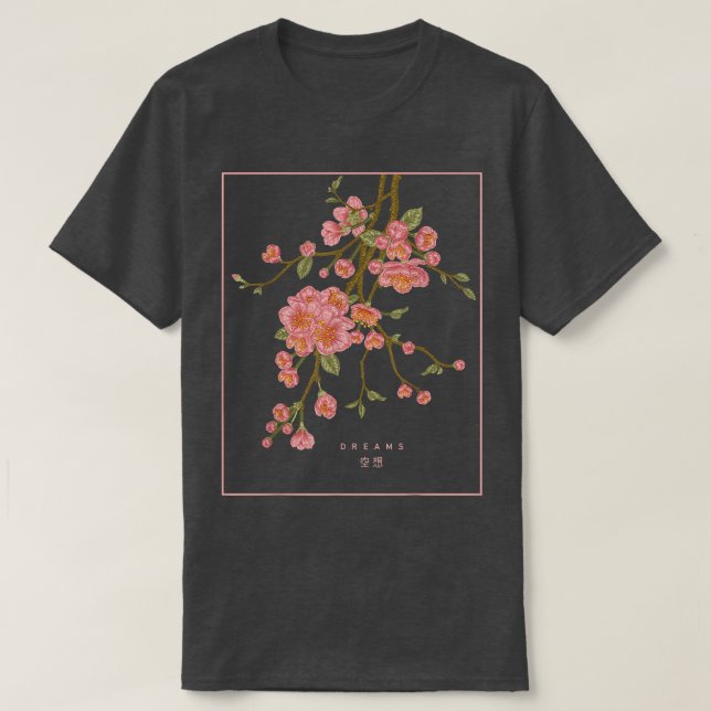 Dreams Sakura Japansk Flower Cherry Blommar Japan T Shirt (Design framsida)