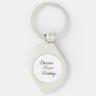 Dreams Shape Destiny. Swirl Silverfärgad Nyckelring