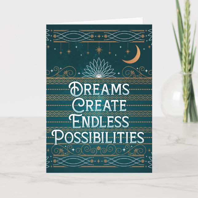 Dreams Skapar oändliga möjligheter, mappade kort (Framsida)