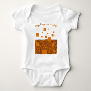 Dreams Take Flight Orange Flyter blockrutor T Shirt