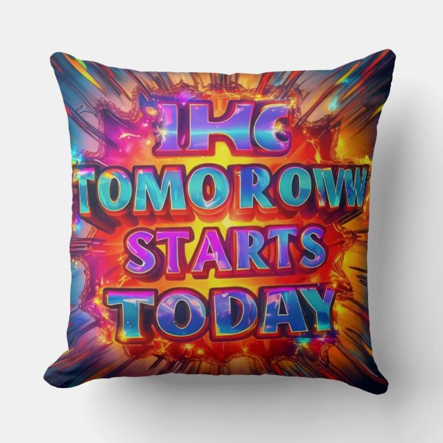 Dreams to Reality Pillow - Motivational Decor Kudde (Framsida)