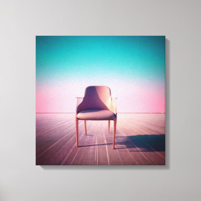 Dreamscape Elegance: Contemporaryns ordförande i G Canvastryck (Framsida)