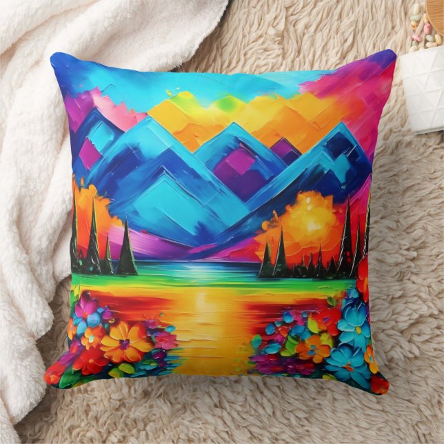 Dreamscape Horizon-målning Kudde (Filt)