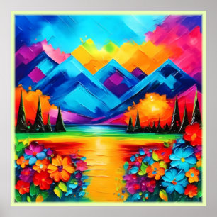 Dreamscape Horizon-målning Poster