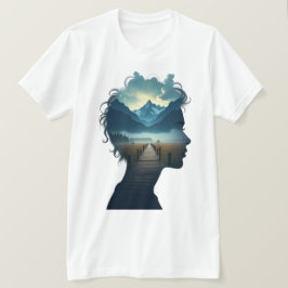 Dreamscape inom - Dubbla Exponering Silhouette Lan T Shirt