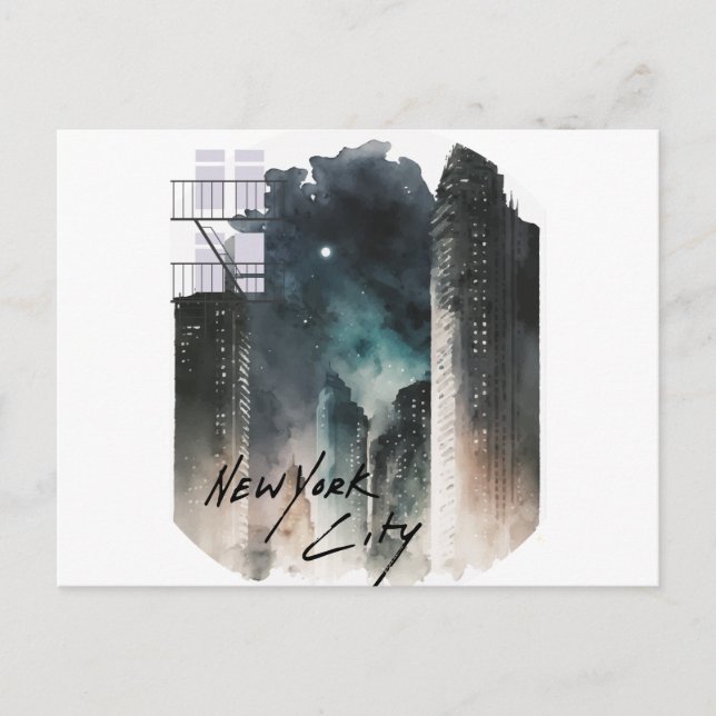 Dreamscape New York, Ljus, Painting City Vykort (Framsida)