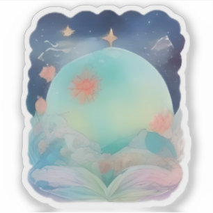 Dreamscape Open Bok Universe Klistermärken