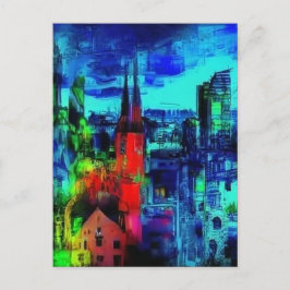 Dreamscapes of Urban Nights Chromatic Symphony Vykort