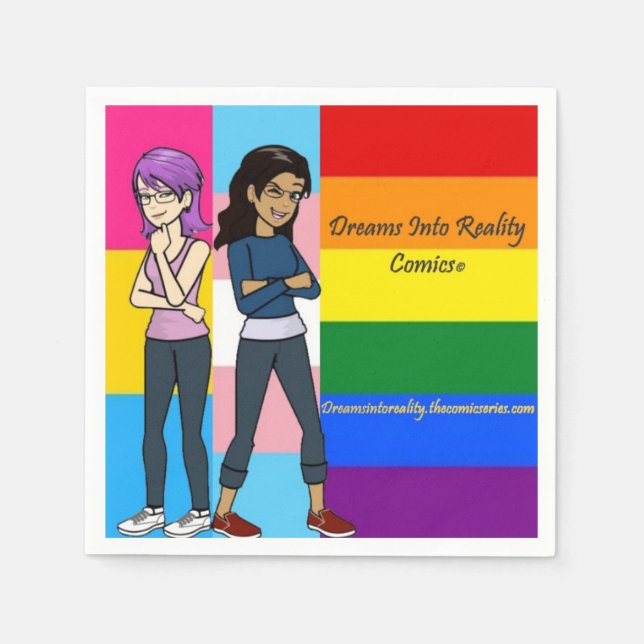 DreamsIntoRealityComics Bara de två amerikanska ko Pappersservett (Framsidan)